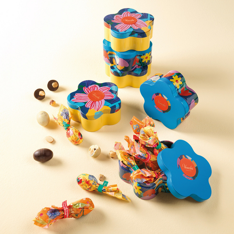 New】フラワー缶 ドルチェ フィオリトゥーラ 197181｜ヴェンキ｜Venchi