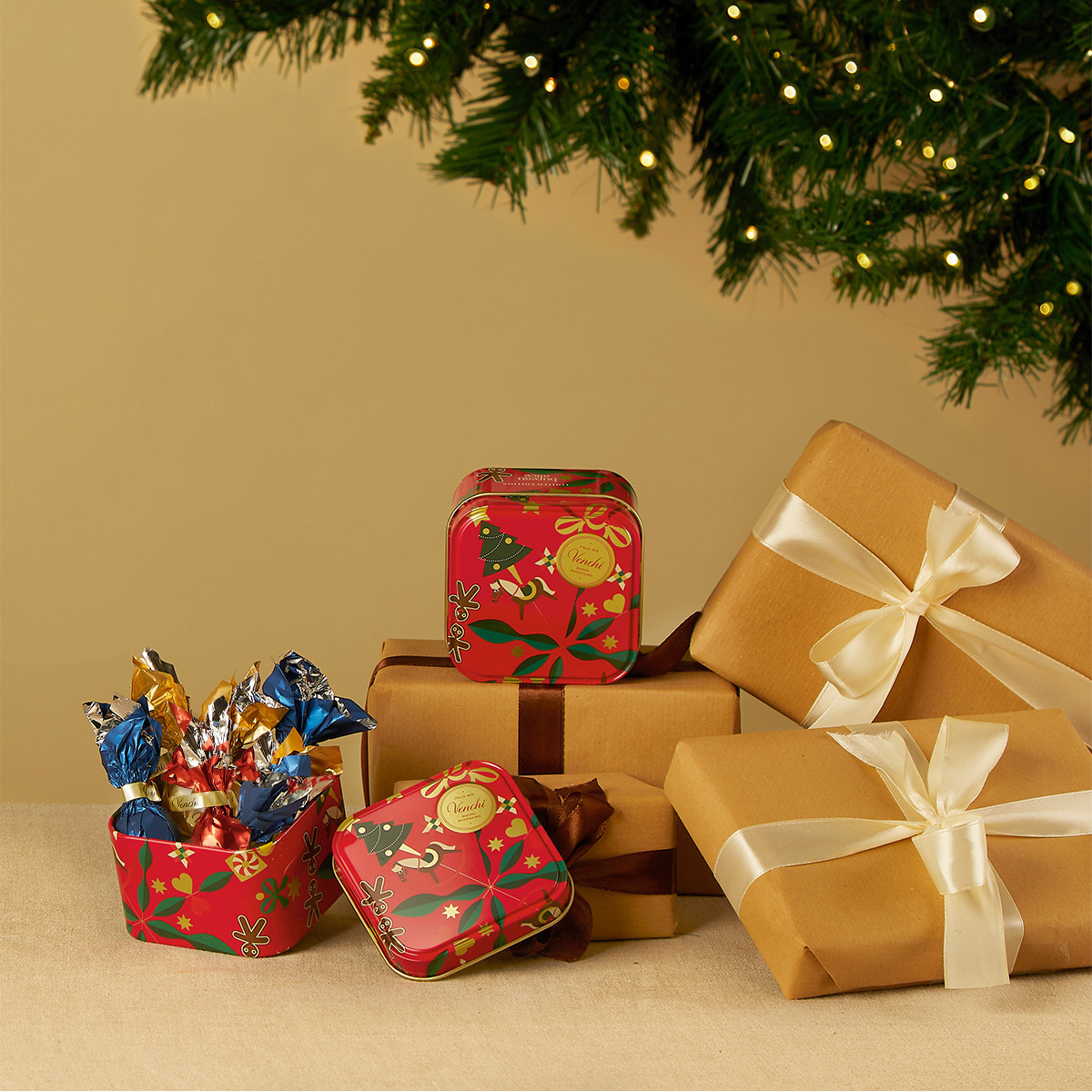 NEW】プレゼント缶クリスマス アリス ブロー 420690｜ヴェンキ｜Venchi
