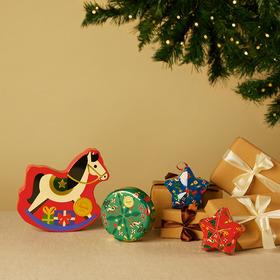 【NEW】ロッキングホース缶<br>クリスマス アリス ブロー 詳細画像