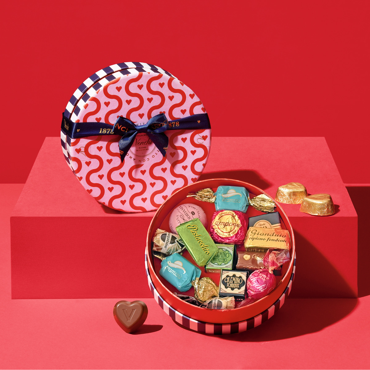 NEW】ハンパー スモール ウェーブマイハート 420701｜ヴェンキ｜Venchi